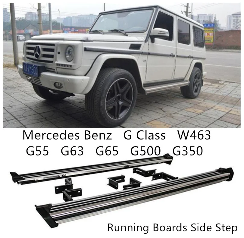 

Side Step Bar Pedals For Mercedes-Benz G Class W463 G55 G63 G65 G500 G350 G450 2007-2018 Running Boards High Quality Nerf Bars