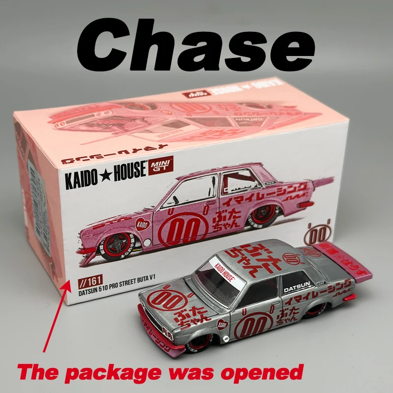 카이도 하우스 MINIGT 닷선 510 프로 스트리트 부타 V1 KHMG 합금 자동차 모델 161 체이스