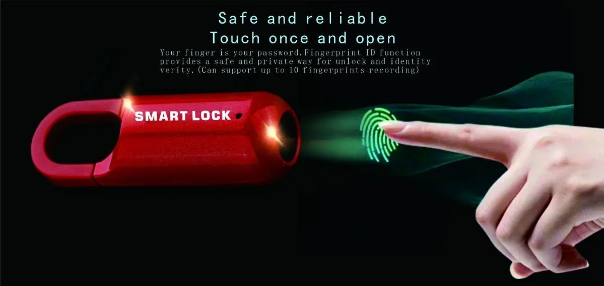 Intelligentes Vorhängeschloss zum Entsperren von Gepäck, Rucksäcken, Lagerschränken, Schlafsälen und Fingerabdruckschlössern, kleiner Mini-Schlosskopf_voghion.com
