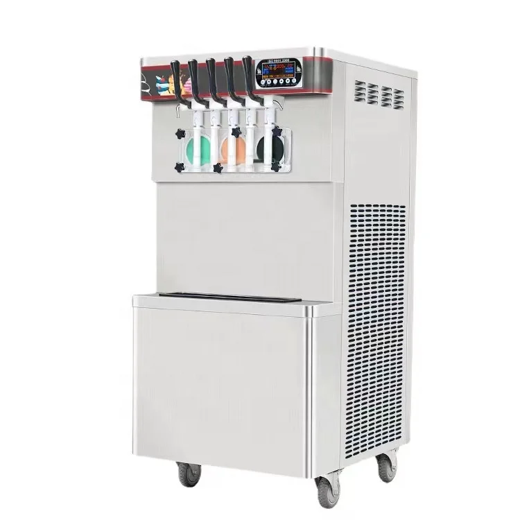 Hard Ice Cream Yogurt Maker Machine For Cone Ice Cream With Motor Core Components For Food Shops