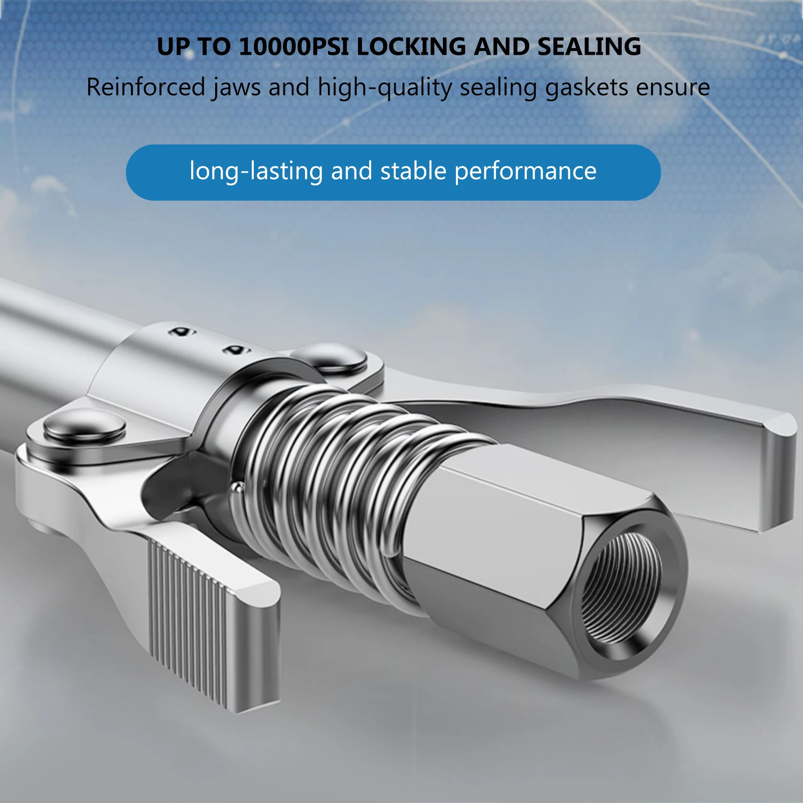 GreaseAdapter High-pressure Oil Injections Nozzles Fits All Standard Metal Grease Guns Does Not Leak Once Locked On Tools