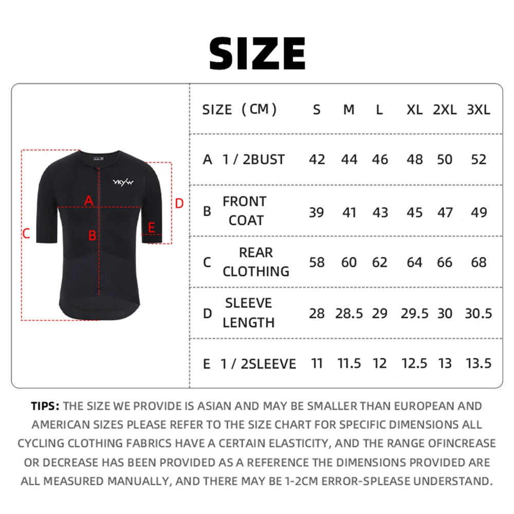YKYWBIKE 2026 Herren-Radtrikot, leicht, Sommer, kurzärmelig, Fahrradshirt, Renniveau, Aerodynamik-Ärmel, YKK-Fahrradtrikot – Detail 1