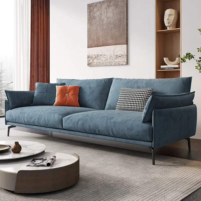 軽量で豪華なテクノロジーファブリックソファ、リビングルームの小さな