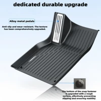 3/6-Piece Set TPE Dual-Layer Car Floor Mats for Tesla Model Y Juniper/Standard Full Vehicle Upgrade with Metal Pedal Driver 2