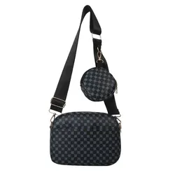 Vintage Soft PU Leather Shoulder Bag - Casual Designer Crossbody Tote (Black)