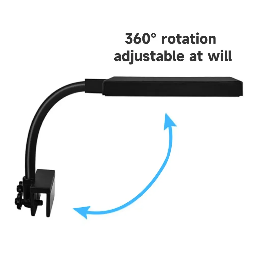 Clip-on 6-Row Led Aquascaping Lamp USB Waterproof Plant Growth Light Aquarium Landscaping Light Small Aquarium Accessories