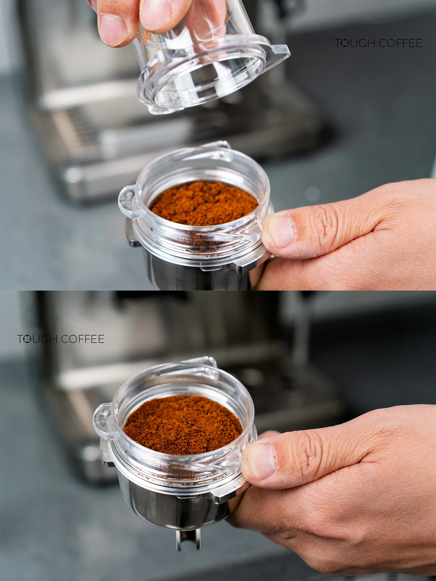 54mm Kaffee Dosier becher Dosier ring für Brevi lle 8 Serie Pulver Feeder Sieb träger Schnüffel becher Espresso maschine Zubehör – Detail 6