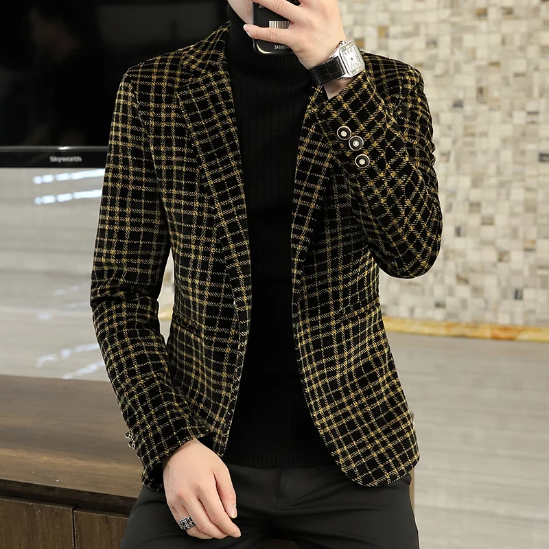 vintage tartan blazer