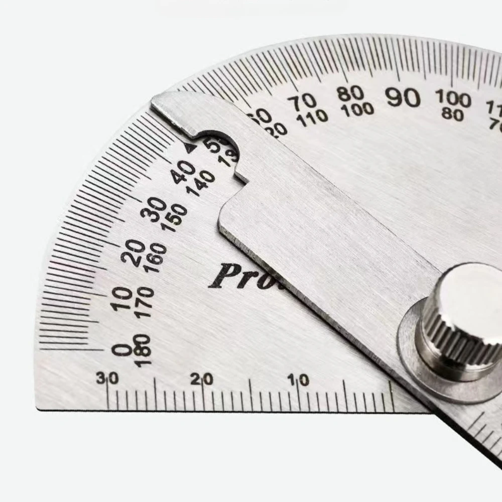 140mm Stainless Steel 180 Protractor Angle Meter Measuring Ruler Rotary Mechanic Tool Ruler Protractor