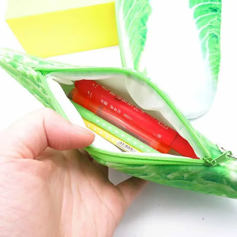 Funny Stationery Pencil Bag Cosmetic Bag Pencil Case Useful Fruit Vegetable Office School Supplies Plush Box Students Kid pencil cases