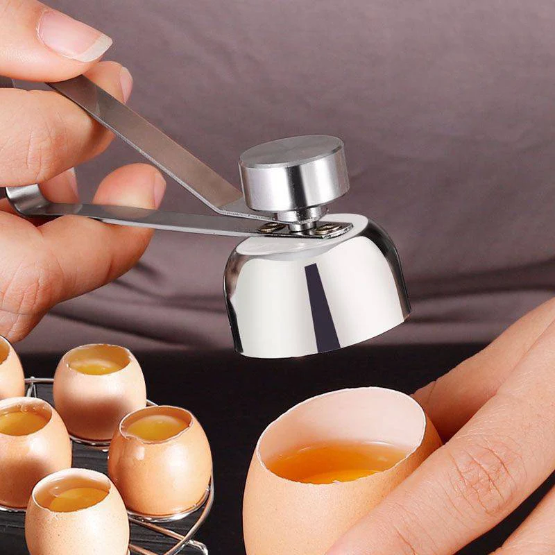 Kitchen Gadgets Accessories Stainless Steel Egg Topper Cutter Metal Egg Scissors Boiled Raw Opener Creative Kitchen Tool Set