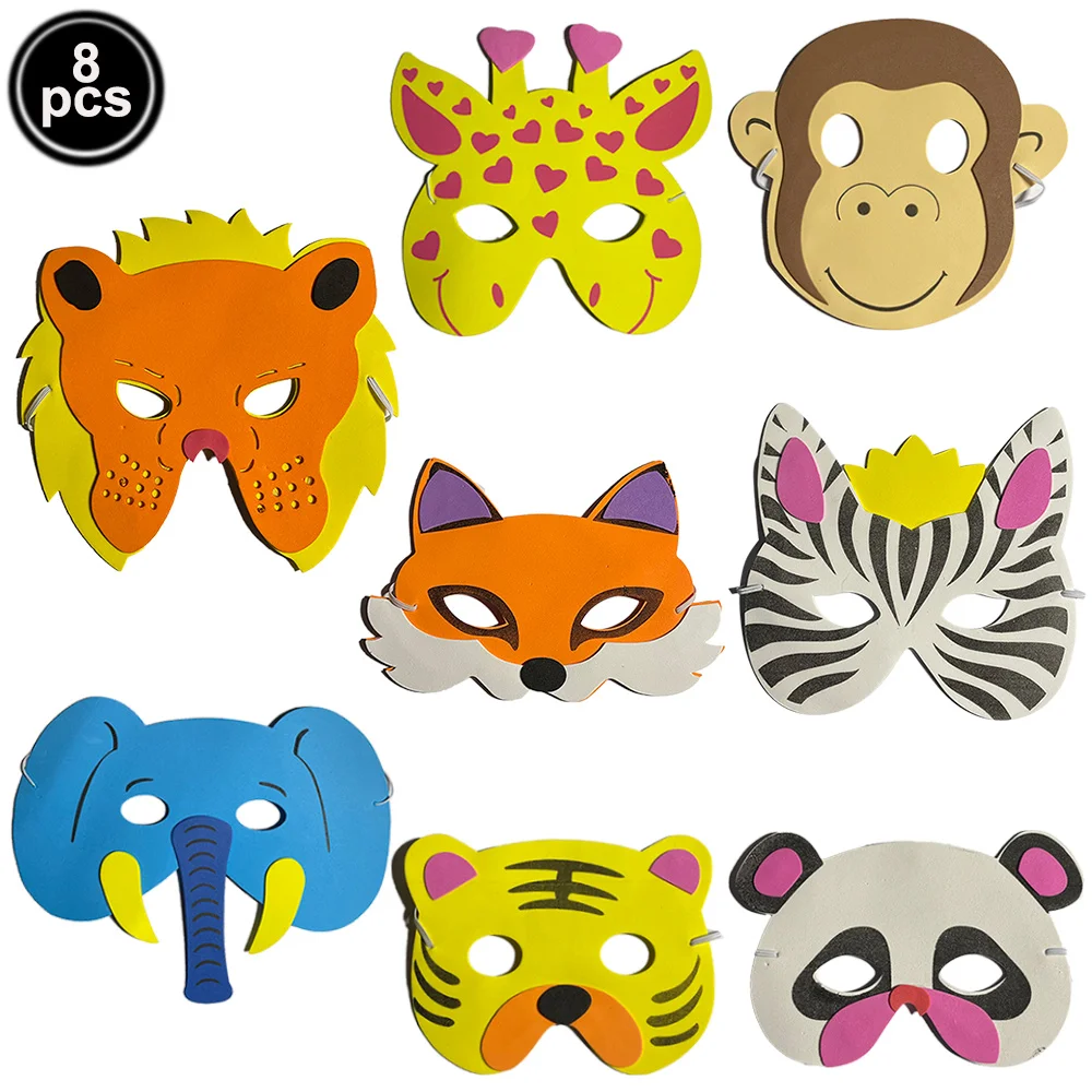 5pcs Animal Felt Masks Party Favors Animal Masks Kid Animal Masks for Party  
