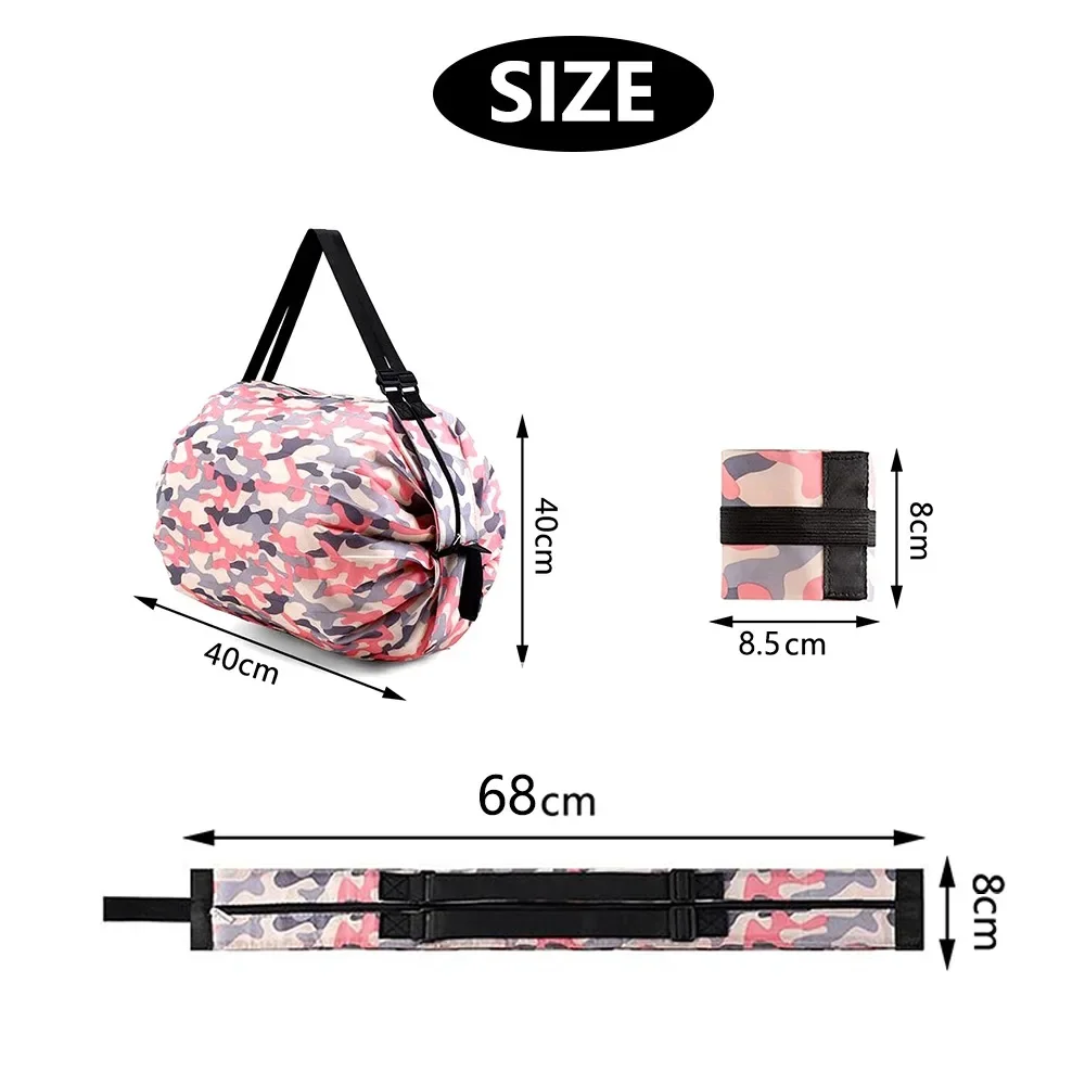 Compact Reusable Waterproof Tote Bag – Foldable Shopping & Travel Organizer