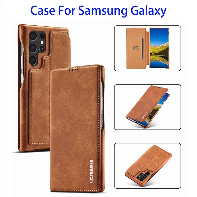 Luxury Flip Wallet Case Samsung S10 Plus  Samsung Galaxy S21 Ultra Wallet  Case - Mobile Phone Cases & Covers - Aliexpress