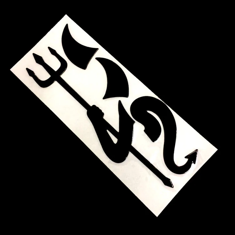 Auto kleine duivel patroon demon hoorn sticker 3D reflecterende