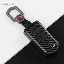Premium Carbon Fiber Car Flip Key Case Cover - Enhanced Protection and Style (C3A Carbon Set 2)
