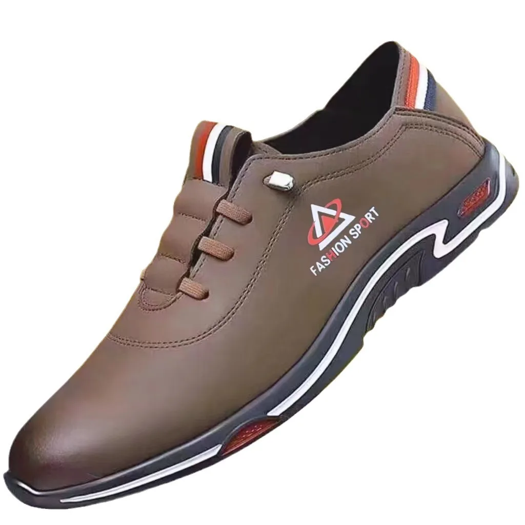 Men's Shoes Fashion Soft Soled Men Casual Shoes British Style Formal Shoes Breathable Lace-Up Bottom Light Sneakers Male Size 5