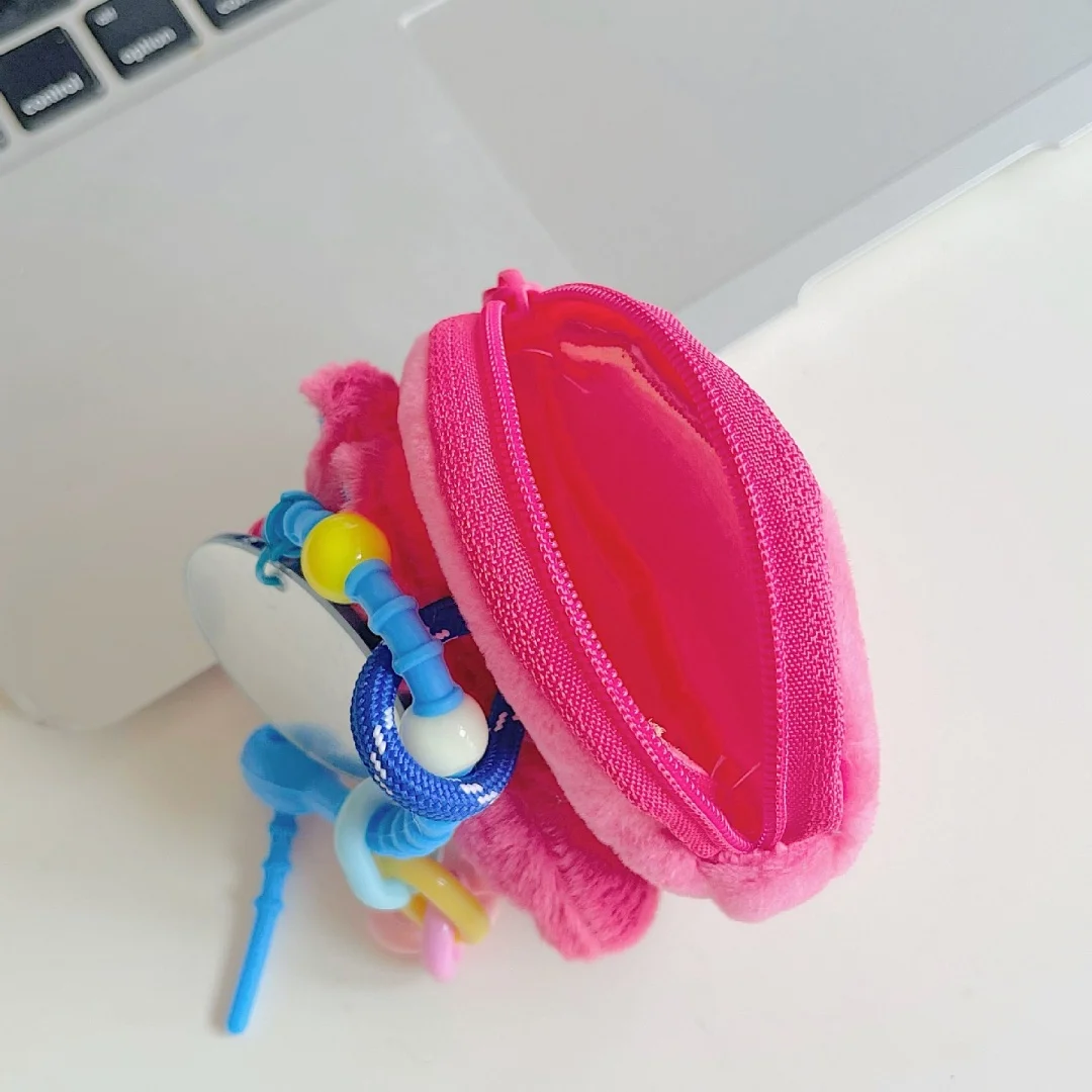 Creative Plush Cat Doll Coin Purse Wallet Cute Key Organizer Bag Headset Bag Small Bag Hanging Decoration Pendant Gift