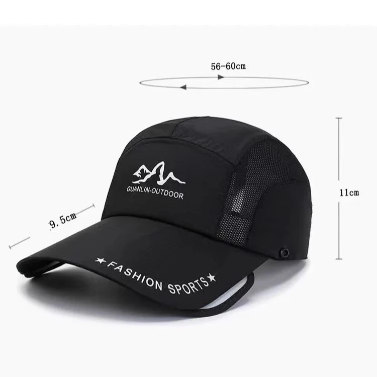 Fisherman Hat Outdoor Fishing Sunscreen Fishing Hats Long Tongue Men's Summer Breathable Windproof Mesh Awning Peaked Cap Lure Hat