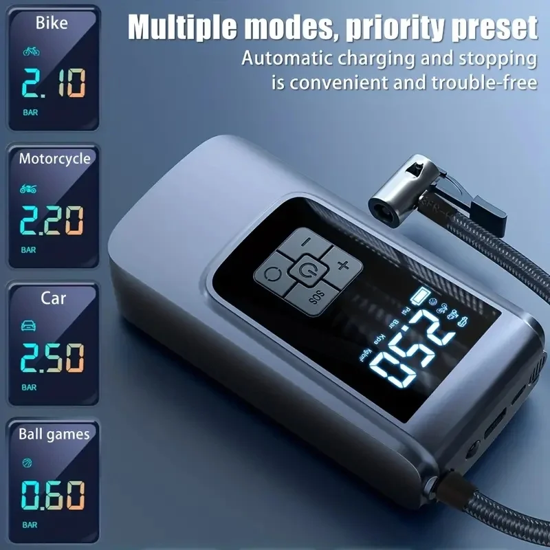 Car air pump Wireless dual power digital display air pump Tire Portable smart digital display