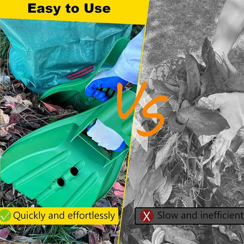 2Pcs Leaf Grabbers Hands Leaf Scoops and Claws Hand Rakes Garden Yard Hand Scoops Leaves for Debris Farming Yard Work Lawns