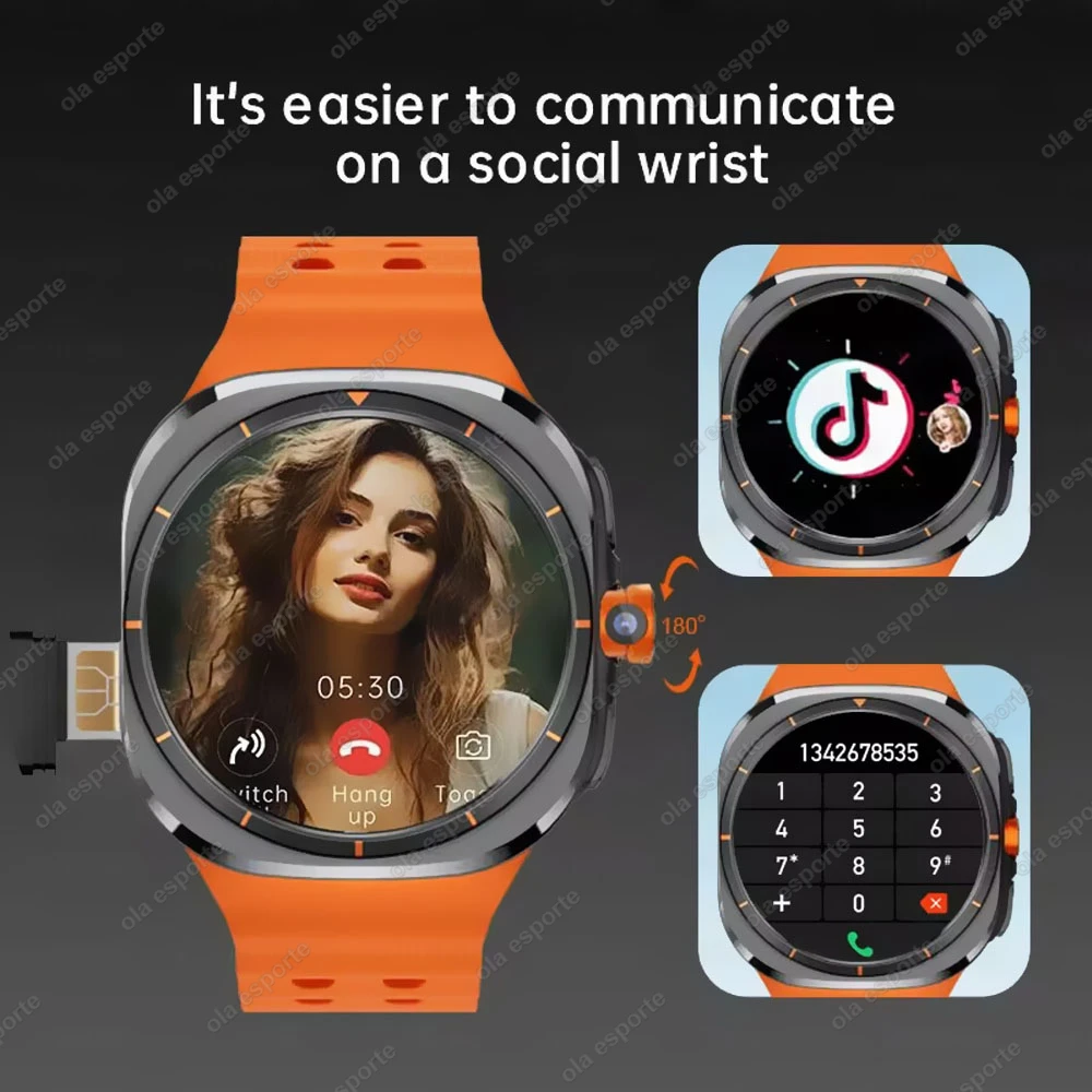 2025 New Smart Watch 4G/5G SIM Full Netcom WiFi NFC GPS  32GB Watches For Man 32GB Storage HD Camera Smartwatch For IOS/Android 3