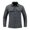 Men Shirt Outdoor Workwear Shirt for Men Quick Dry Breathable Waterproof Long Sleeve Top with Big Pockets Lapel Plus for Spring 6