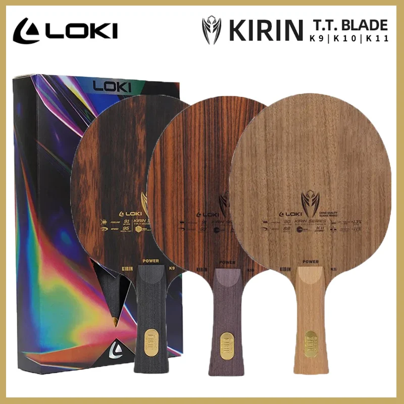 Table Tennis Blade LOKI KIRIN K9 K10 K11 Professional Carbon Fiber OFF+ Ping Pong Blade With Stiff Surface Material table tennis blade