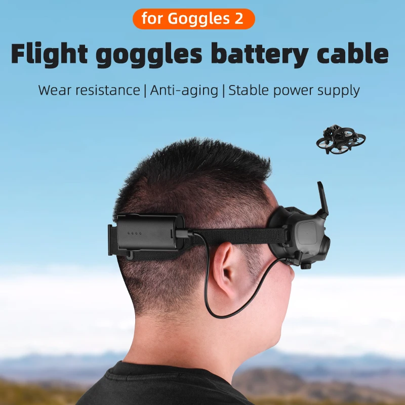 Drone Accessories Battery Power Supply Line for DJI Goggles 2 Flight Glasses Power Cable for DJI Avata Goggles 2 Drone Quadcopter Accessories