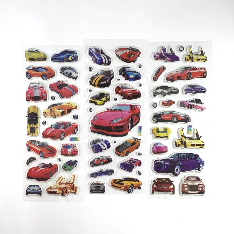 Transportation Cartoon Stickers 12 Sheets/Set cartoon stickers