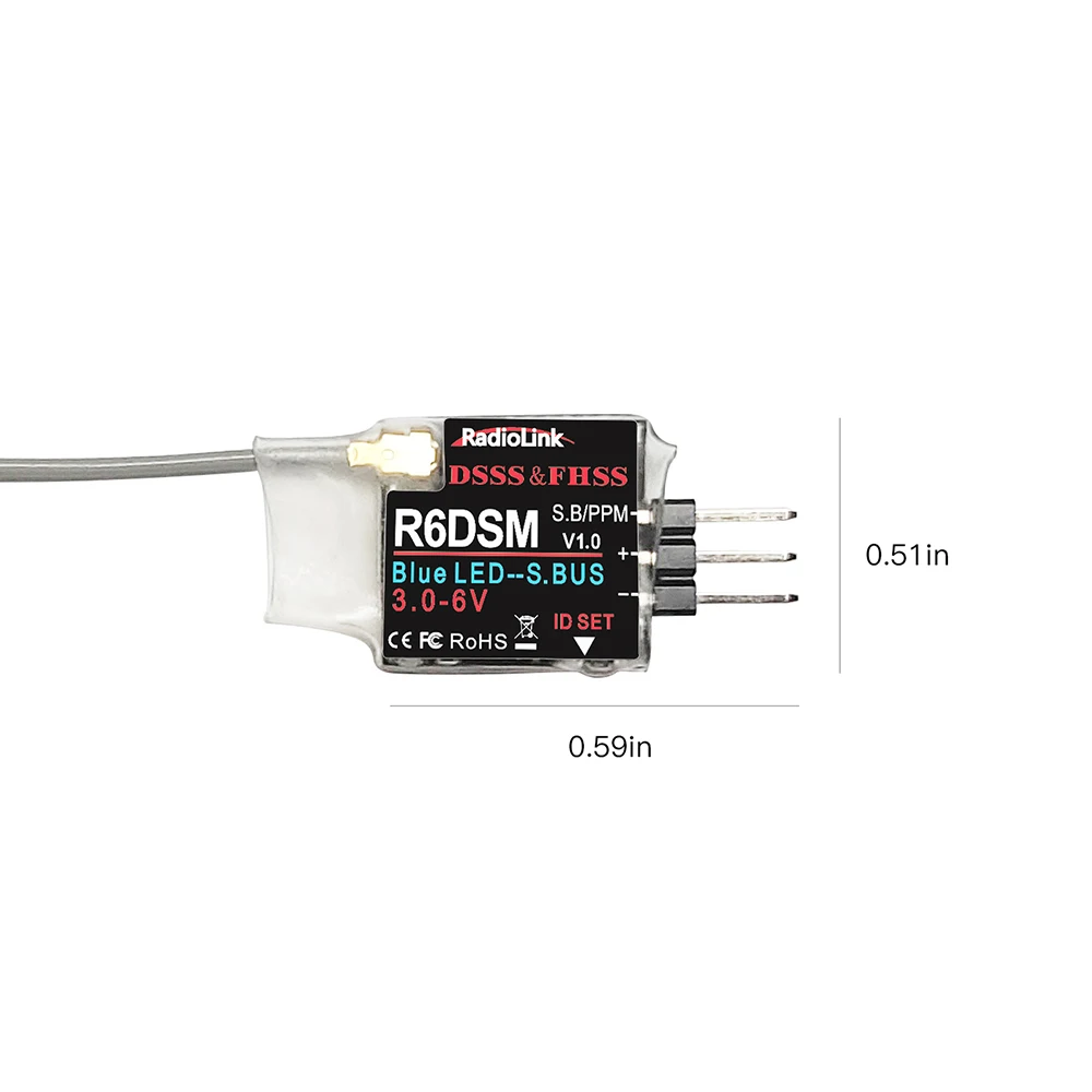 Récepteur RC RadioLink 2.4G 6/9/10/11/12CH R6DS R9DS R12DS pour AT10II/AT9S Pro