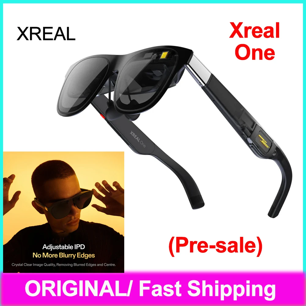 Xreal One AR Smart Glasses 3840X1080 Native 3DoF X1 Chip 50&deg; FOV Ultra Large Viewing Angle Non Translation Glasses