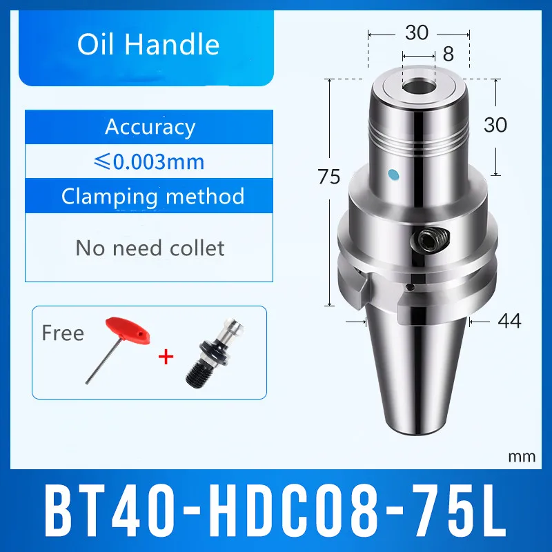 

BT40-HDC08-75 Oil Handle for CNC milling cutter machine