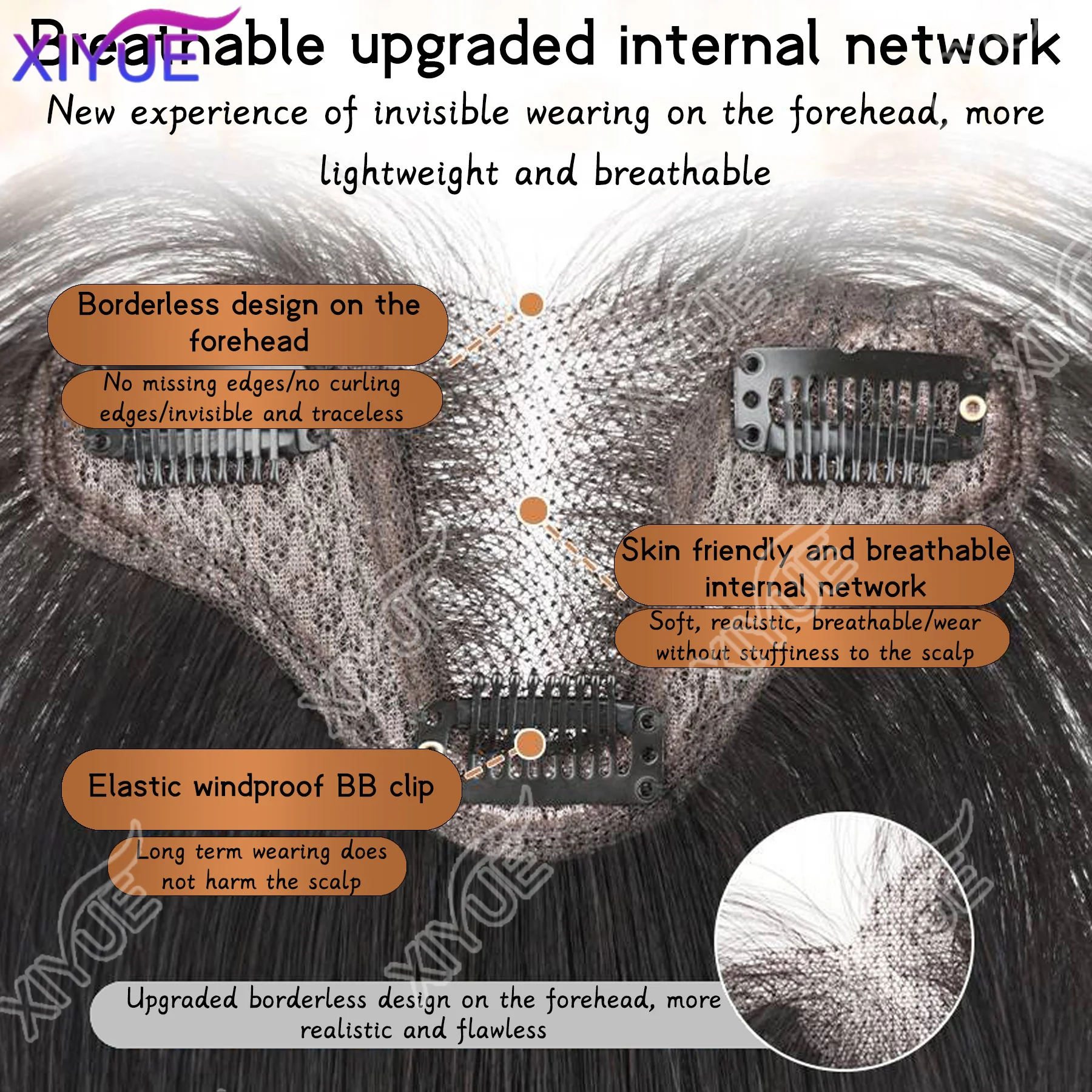 XY synthetic 3D Top Base Women Topper Hair Women Wigs Clip In synthetic Hair Hairpiece Extension Thin Breathable Women Toupper