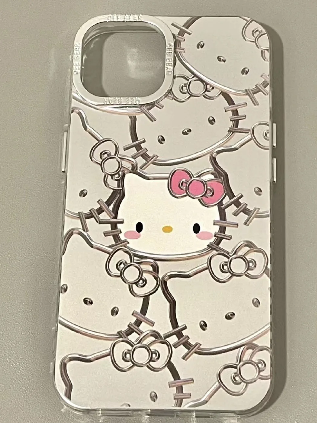 

Sanrio Kuromi HelloKitty Case For Iphone 15 14 13 11 12 Pro Max XR XS Y2k Electroplated Scrub Protective Case Premium Half Wrap