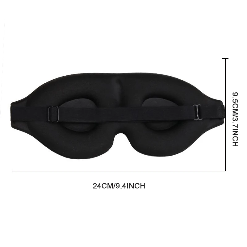 3D Eye Mask Adjustable Suitable for Men and Women with No Pressure on the Eyes Breathable and Light Blocking Eye Mask Black 5