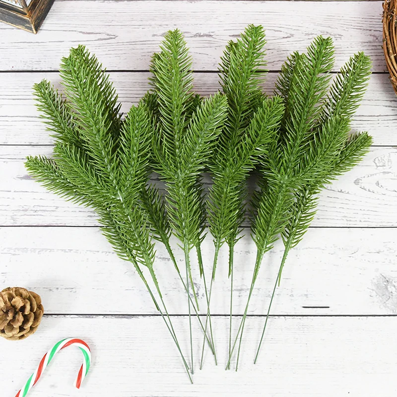 10/5Pcs Artificial Pine Branches Green Plants Pine Needles DIY Wreaths  Crafts Home Christmas Wedding Party Decoration Supplies - AliExpress