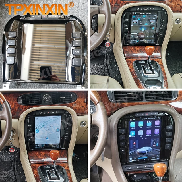 kirinavi android 11 voiture radio pour jaguar xj 2004 - 2008 x-type tesla  style lecteur dvd intégré système de navigation gps tableau de bord