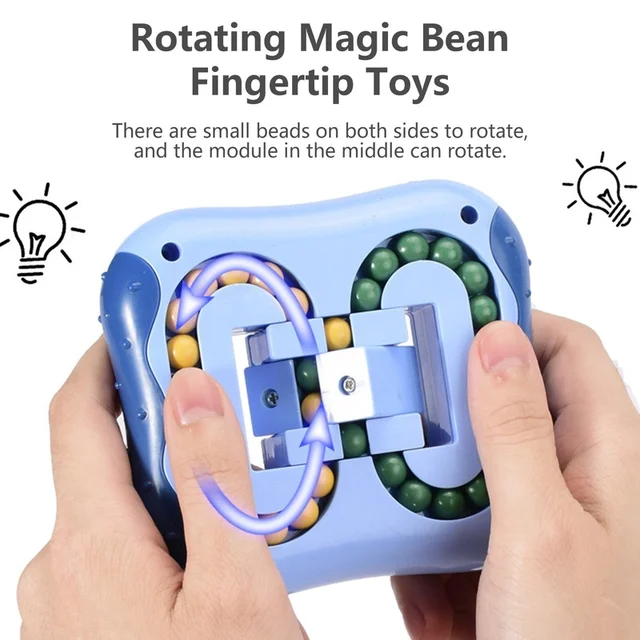 Rotating Magic Be-an Fingertip Toy Stress Relief Toys for Kids and Adult Fidget Decompression Spinning Magic Beans Kids Gift 3