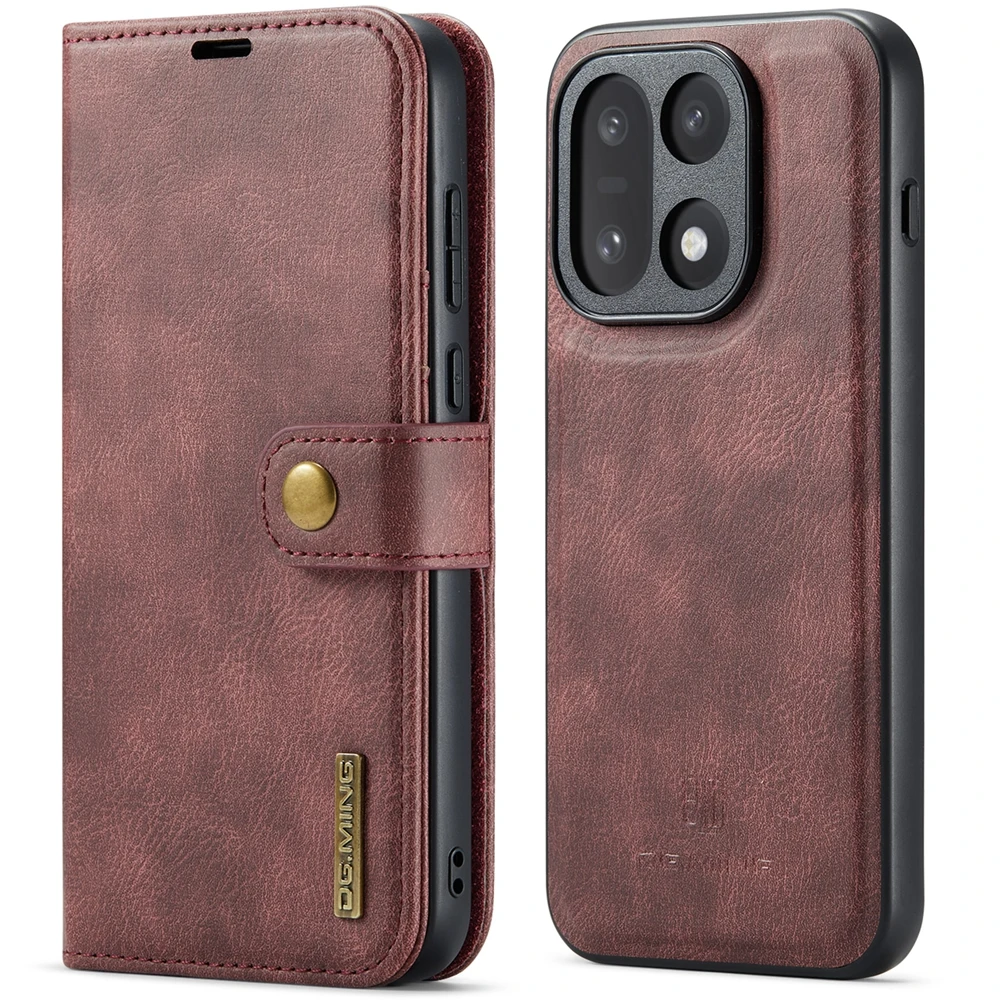 Premium Magnetic Leather Flip Cover with Stand and Card Holder - Anti-Fall Protection