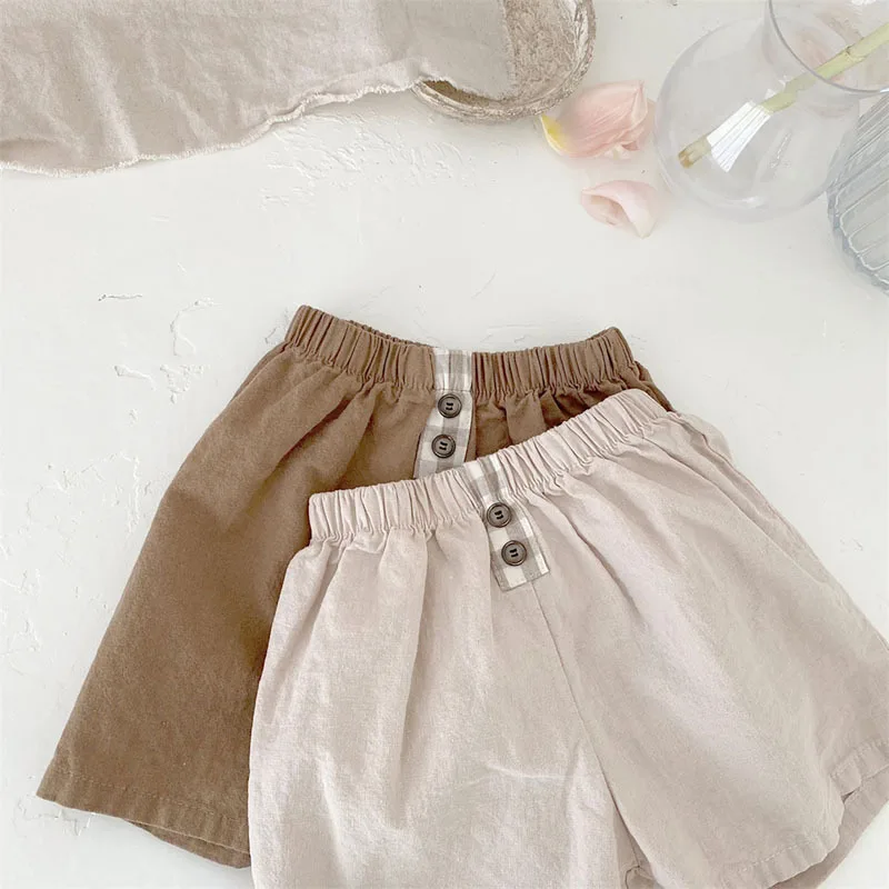 Children New Arrival Set Toddler Boy Casual Circle Print Thin Short Sleeves Tees And Baby Girl Retro Loose Cotton Shorts Suit Baby Clothing Set
