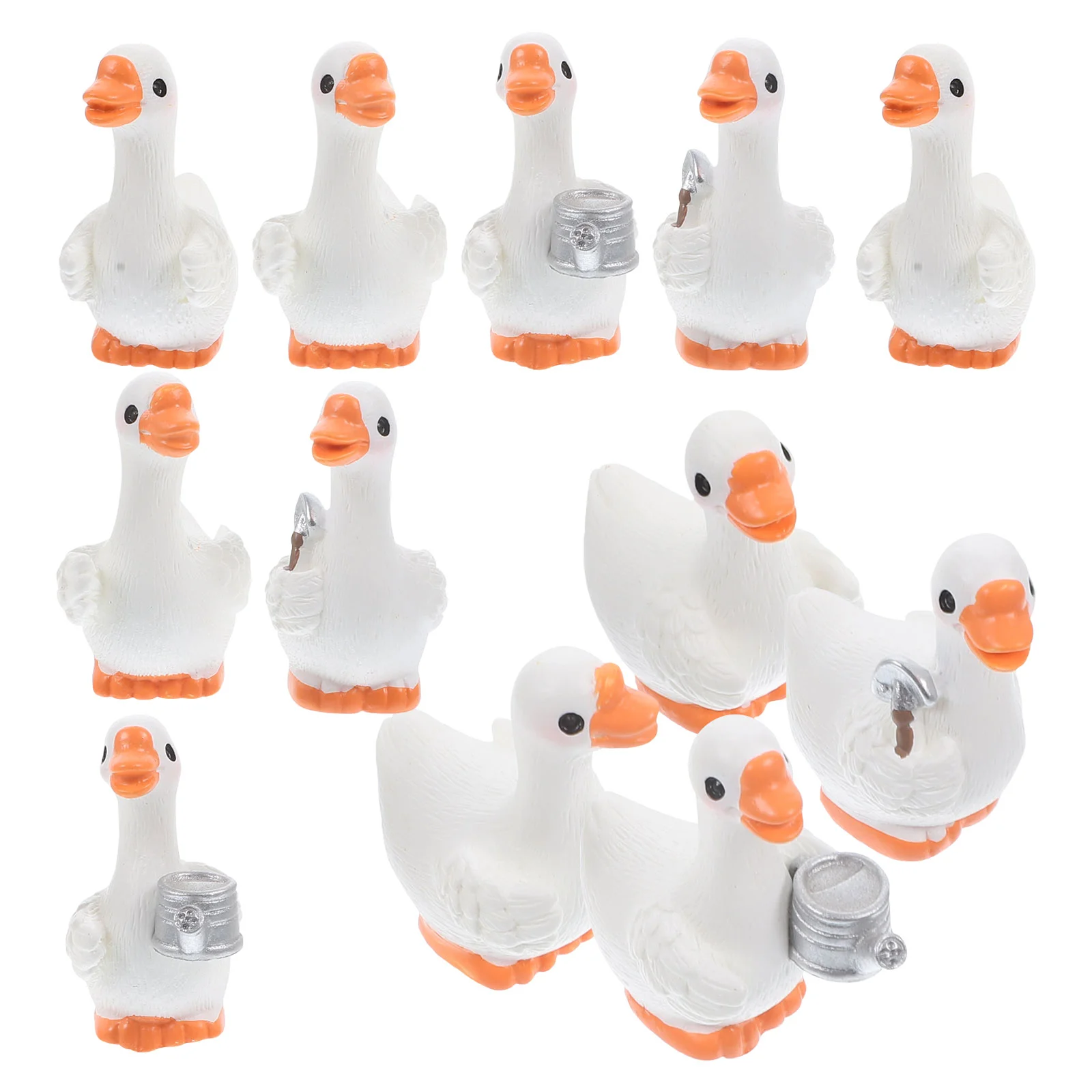 

12 Pcs Mini Figurines Animal Figures Resin Miniature Statue Decor Fairy Animals