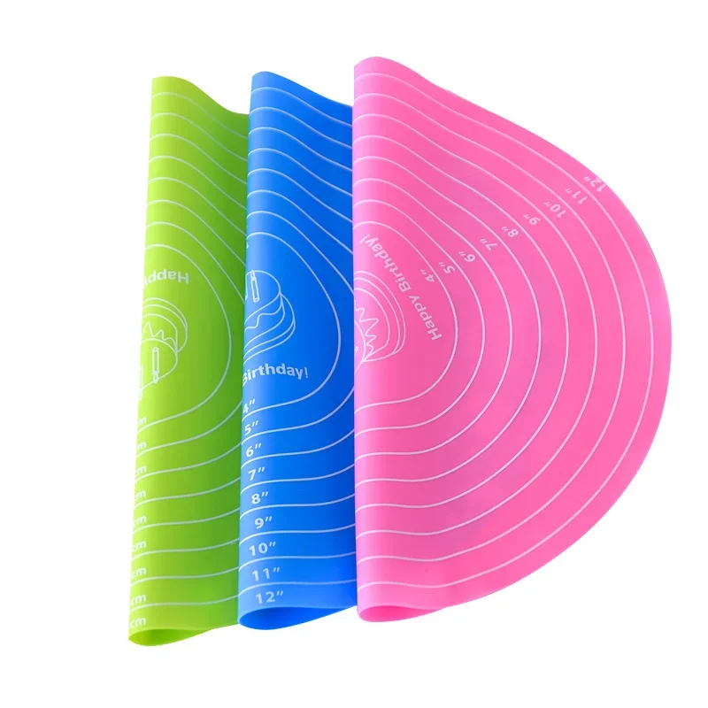 Silicone Baking Mat Cake Turntable Baking Supplies Cake Tools 30cm Round Cake Baking Mat Silicone Cake Turntable Non-slip Mat with Scale High Temperature Resistant Kitchen Accessories
