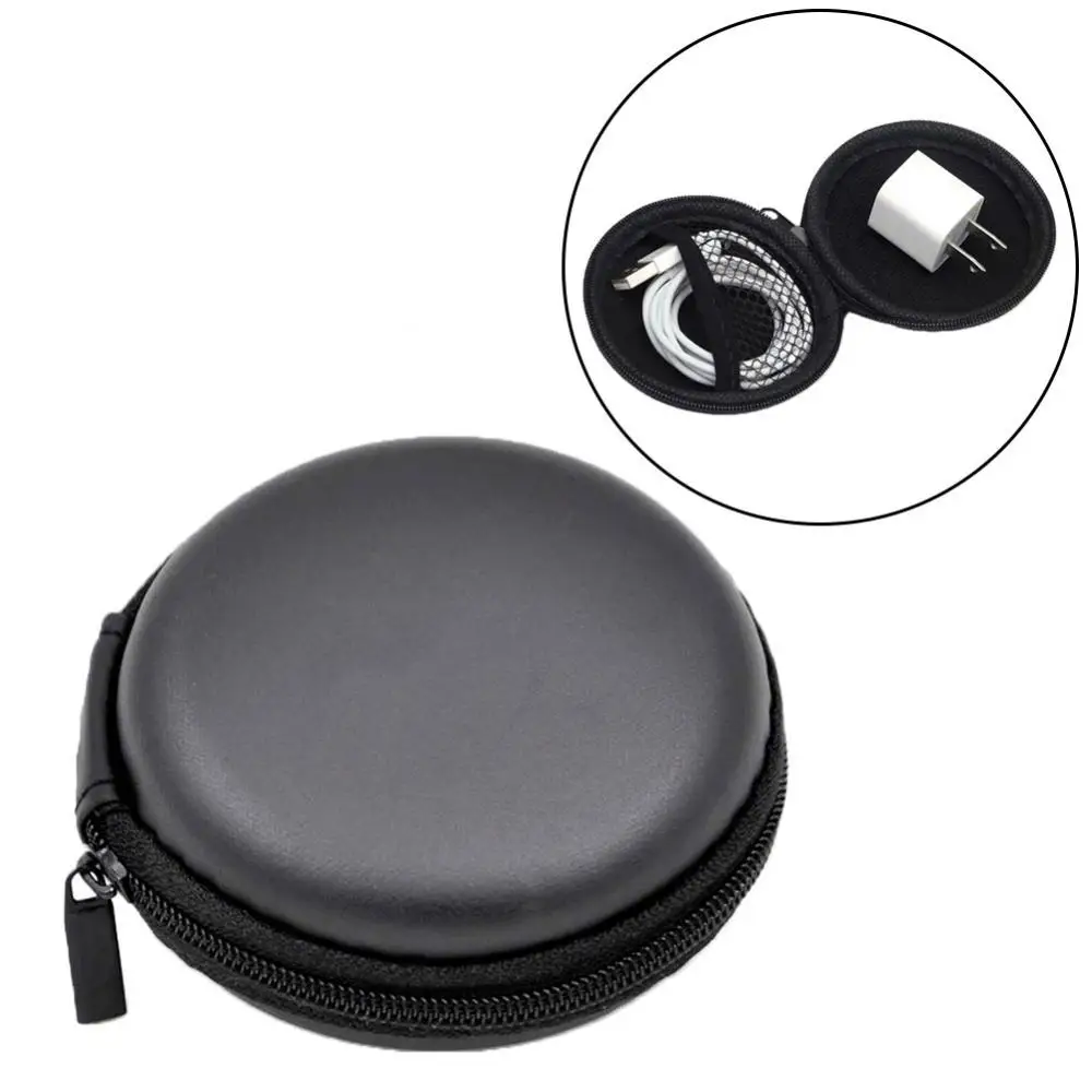 

Multifunctional Shockproof Round Zipper Storage Bag Earphone Organizer Pouch For Earphone Headphone Accessories Earbuds Case Box