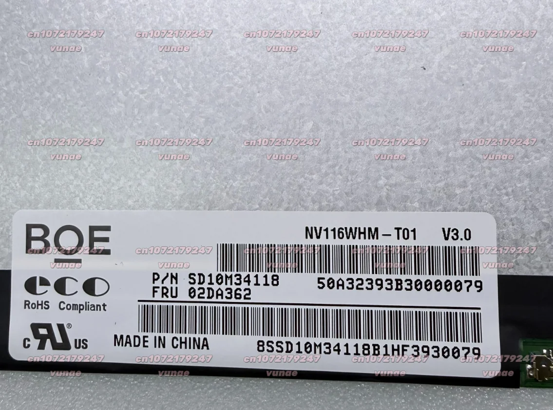 NV116WHM-T01 FIT LP116WH8(SP)(D1) 교체용 디스플레이 11.6인치 HD 터치 스크린 패널 40핀 IPS 250nit 11e 5세대 20LR, 20LQ용