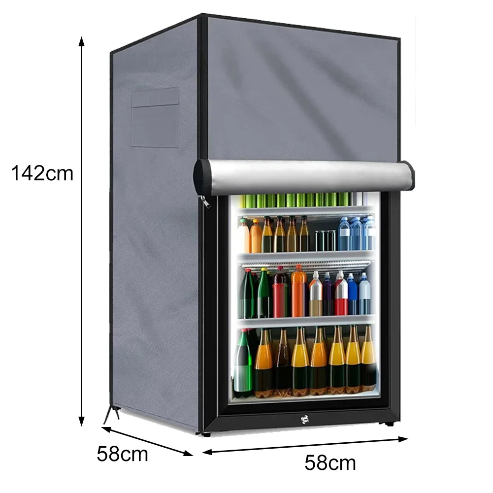 Outdoor Mini Refrigerator Cover Waterproof Design with Airflow Vent and Easy Access Zippers for Efficient Protection
