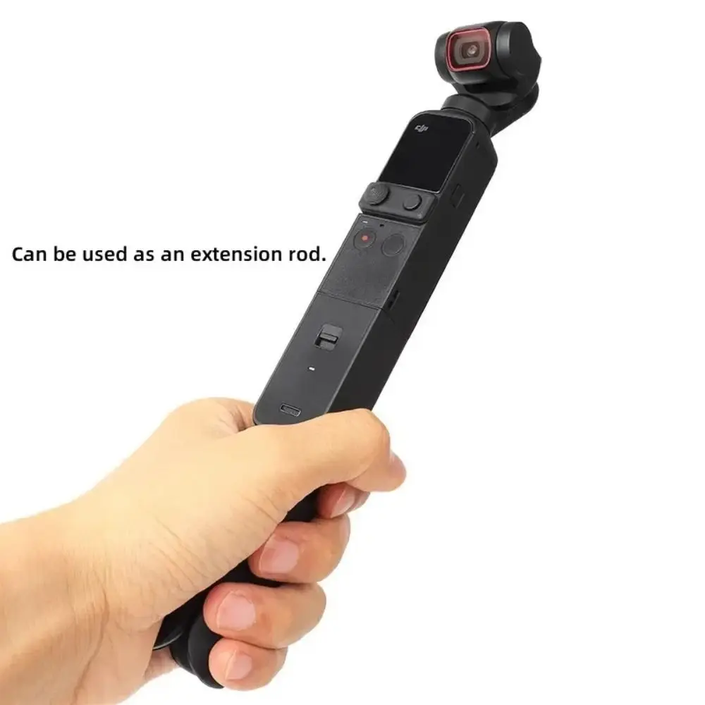 Mini trépied pour DJI Osmo Pocket 3 et Pocket 2 utilisé comme perche selfie, poignée ergonomique.