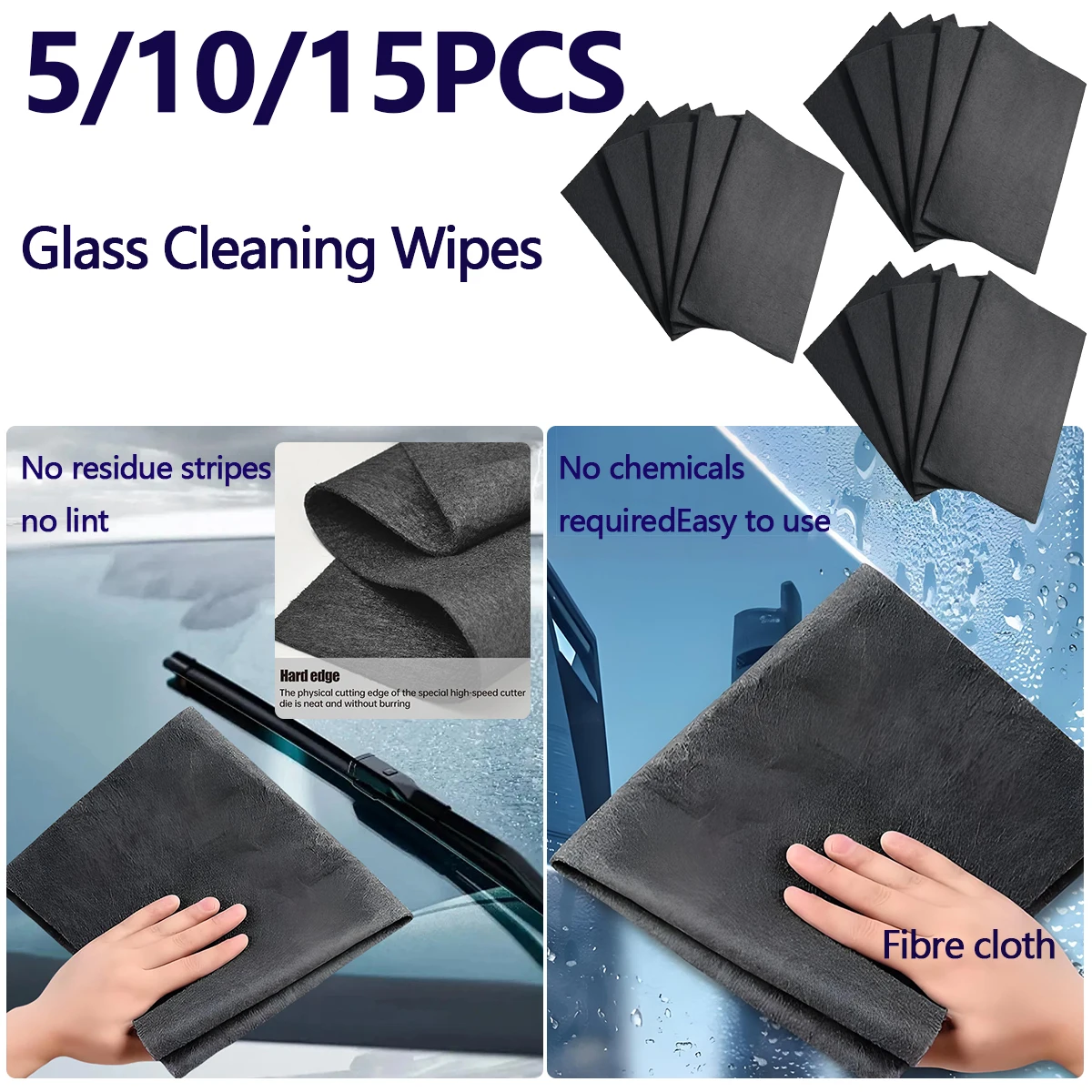 5/10/15 PCS Thickened Magic Cleaning Cloth Reusable Glass Cleaning Wipes Traceless Lint Free Kitchen Towel for Window Wiping 2