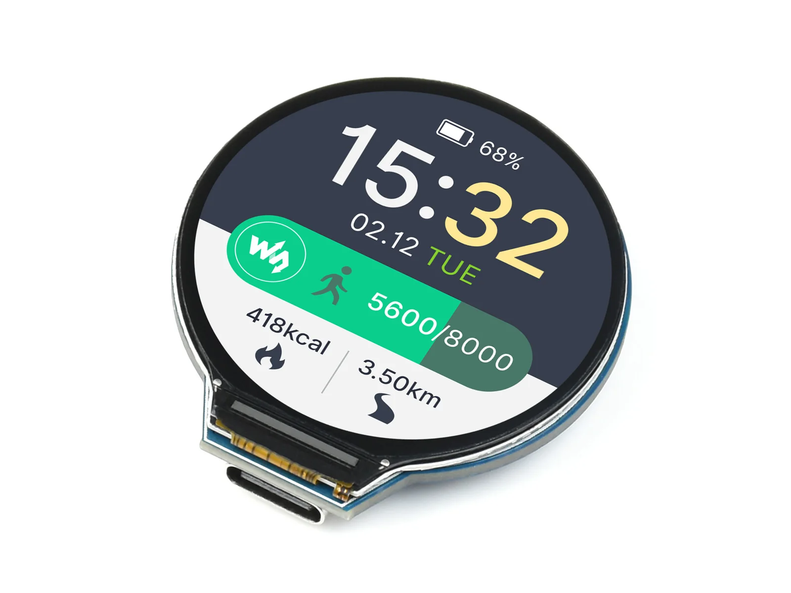 Waveshare  LCD ӵ  ̷ν   MCU , RP2040, 1.28 ġ, 264KB SRAM, 10 m, 100 m