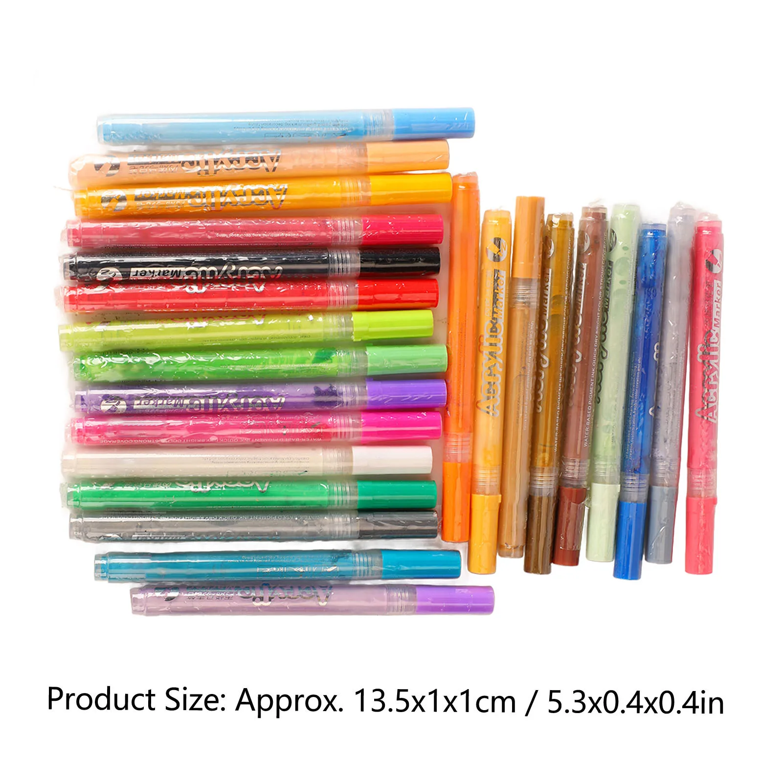 24 Colors Marker Vivid Colors Highly Tinted Acrylic Pen Permanent Waterproof Odorless Multipurpose for Bags